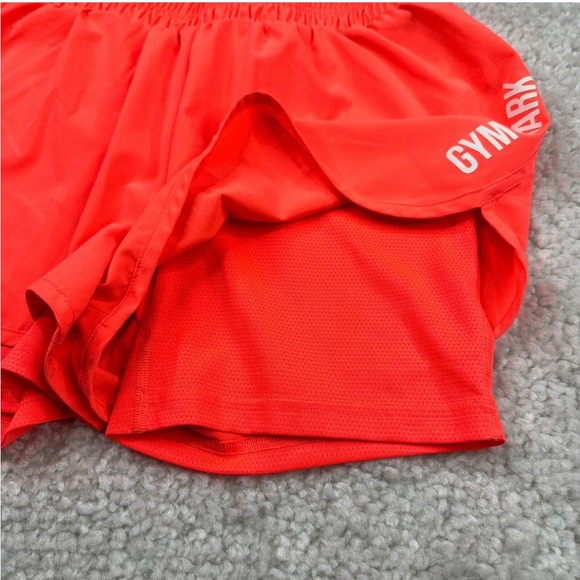 Gymshark Women's Pulse Mid Rise Shorts - in Coral - Picture 3 of 7